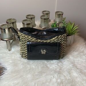 VINTAGE🧚‍♀️ Bueno Natural Tri-Color Straw Tote Shoulder Bag